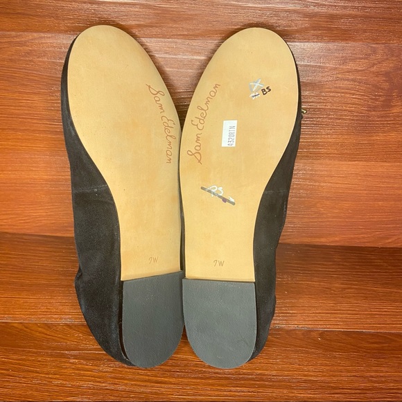 Sam Edelman Felicia ballet flats black suede 7Wide - Picture 6 of 8